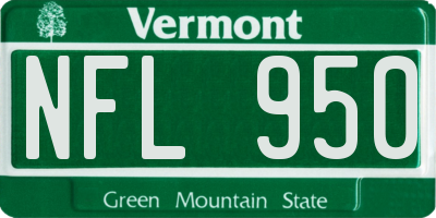 VT license plate NFL950