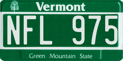 VT license plate NFL975