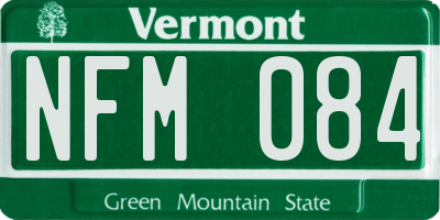 VT license plate NFM084