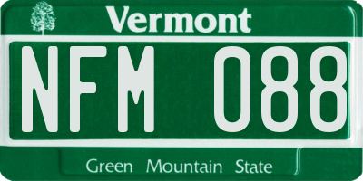 VT license plate NFM088