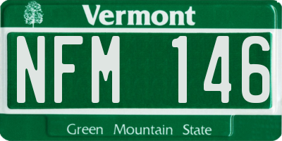 VT license plate NFM146