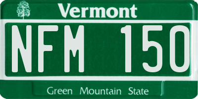 VT license plate NFM150