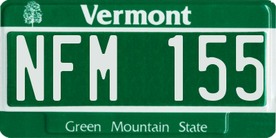 VT license plate NFM155