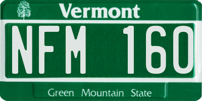 VT license plate NFM160