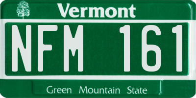 VT license plate NFM161