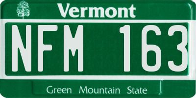 VT license plate NFM163