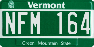 VT license plate NFM164
