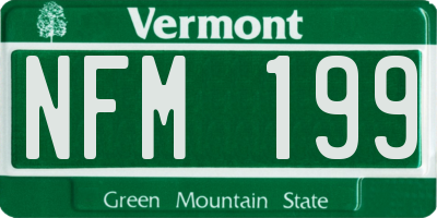 VT license plate NFM199