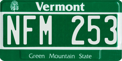 VT license plate NFM253