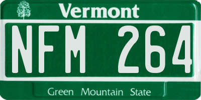 VT license plate NFM264