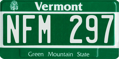 VT license plate NFM297