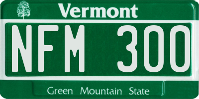 VT license plate NFM300