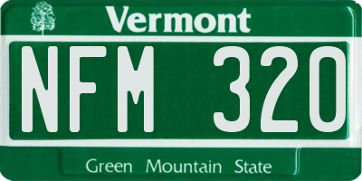 VT license plate NFM320
