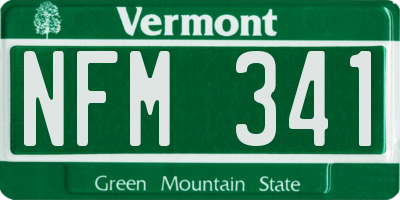 VT license plate NFM341