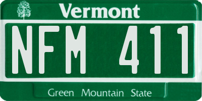 VT license plate NFM411