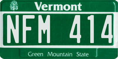 VT license plate NFM414