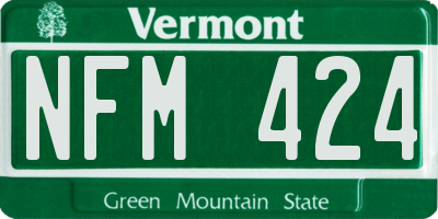VT license plate NFM424