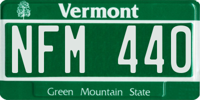 VT license plate NFM440