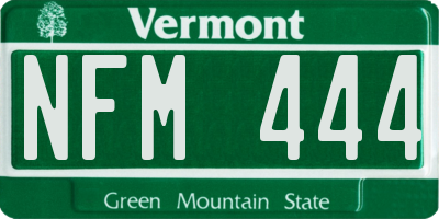 VT license plate NFM444