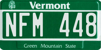 VT license plate NFM448