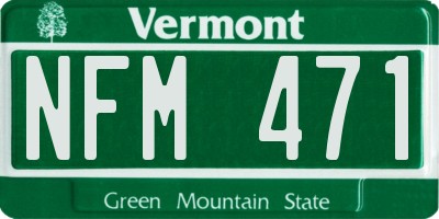 VT license plate NFM471
