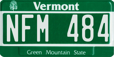 VT license plate NFM484