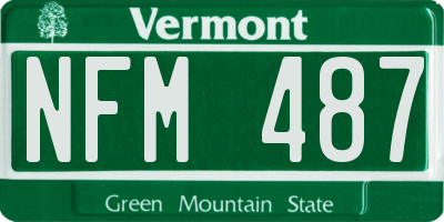 VT license plate NFM487