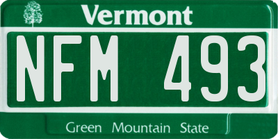 VT license plate NFM493