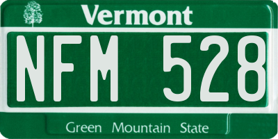 VT license plate NFM528