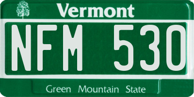 VT license plate NFM530