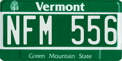 VT license plate NFM556