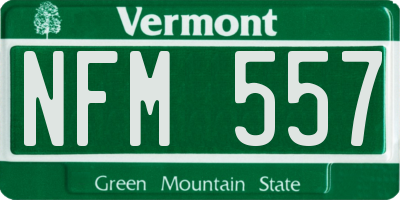 VT license plate NFM557