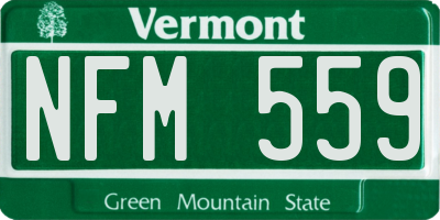 VT license plate NFM559