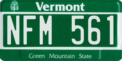 VT license plate NFM561