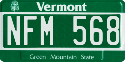 VT license plate NFM568