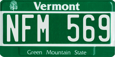 VT license plate NFM569