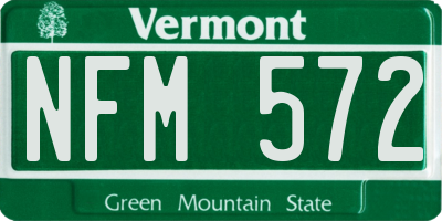VT license plate NFM572