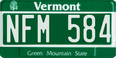 VT license plate NFM584