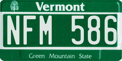 VT license plate NFM586