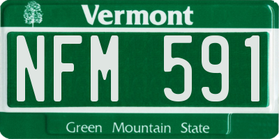 VT license plate NFM591
