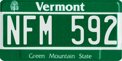 VT license plate NFM592