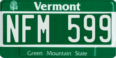 VT license plate NFM599