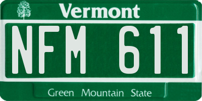 VT license plate NFM611