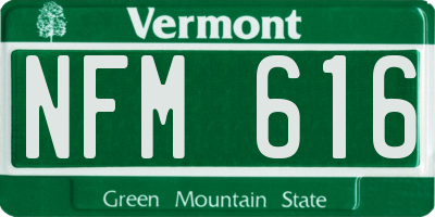 VT license plate NFM616