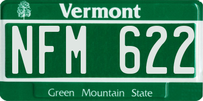 VT license plate NFM622