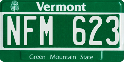 VT license plate NFM623