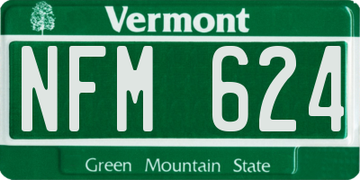 VT license plate NFM624