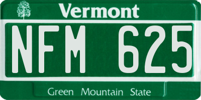 VT license plate NFM625