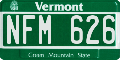 VT license plate NFM626
