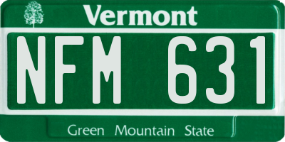 VT license plate NFM631